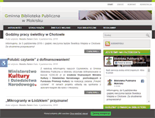 Tablet Screenshot of biblioteka.mokrsko.pl